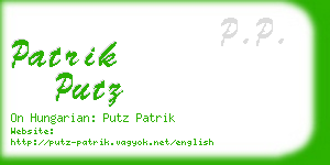 patrik putz business card